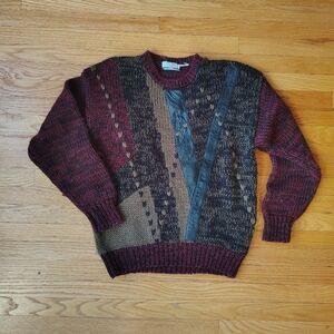 Multi Pattern Vintage Wool Sweater